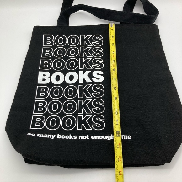 Barnes & Noble Books Repeating Logo Snap Top Canvas Tote Bag - Picture 7 of 8